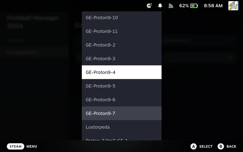 FM'24 Changing Proton Version