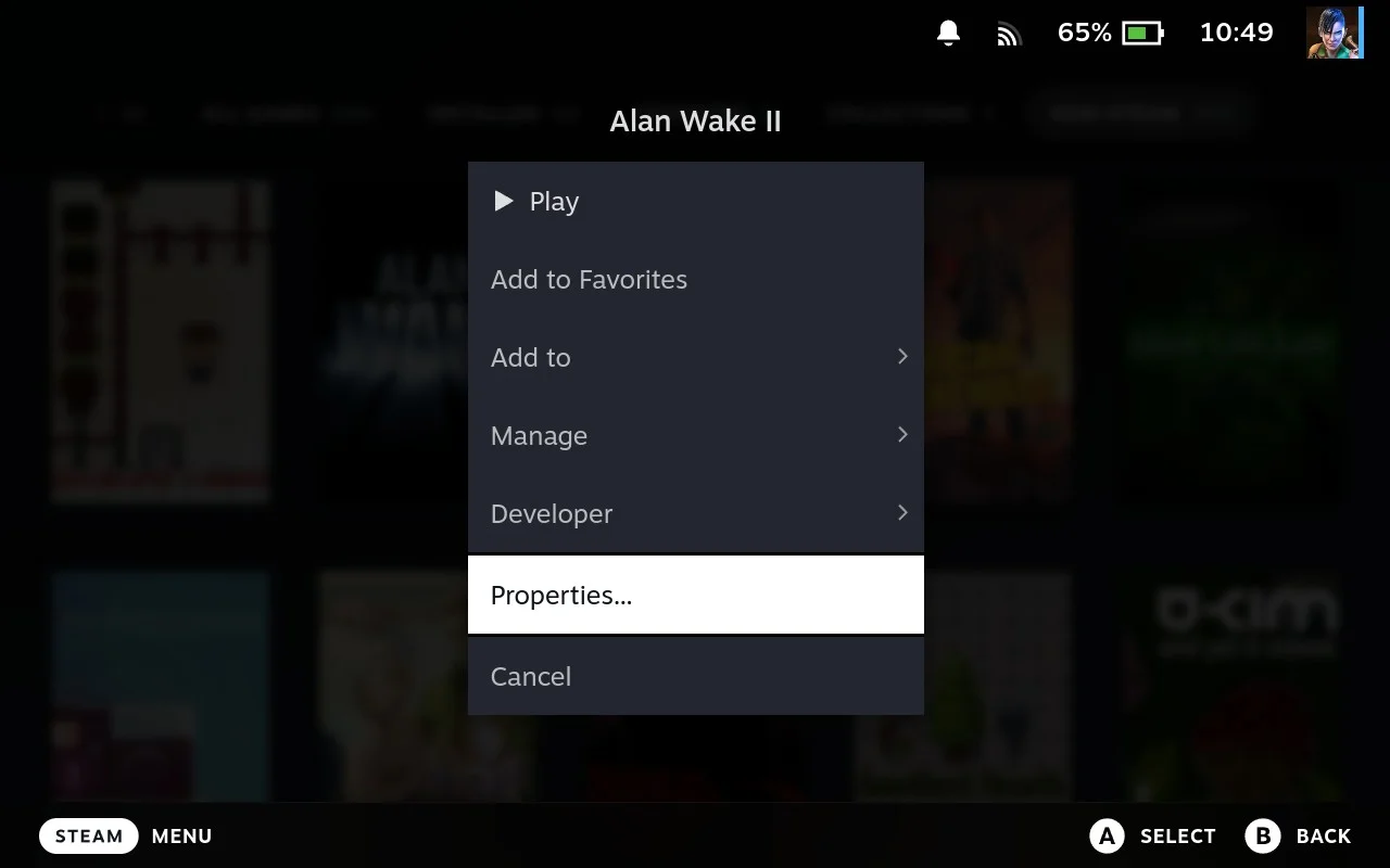 Access Properties from Steam Library
