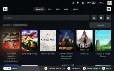 Pure Game Mode library access across Epic, GOG, Amazon & itch.io (beta)