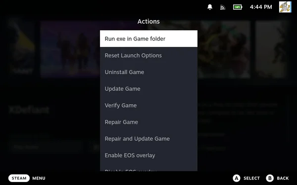 Run exe in Game Folder