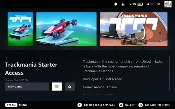 Trackmania Sliders